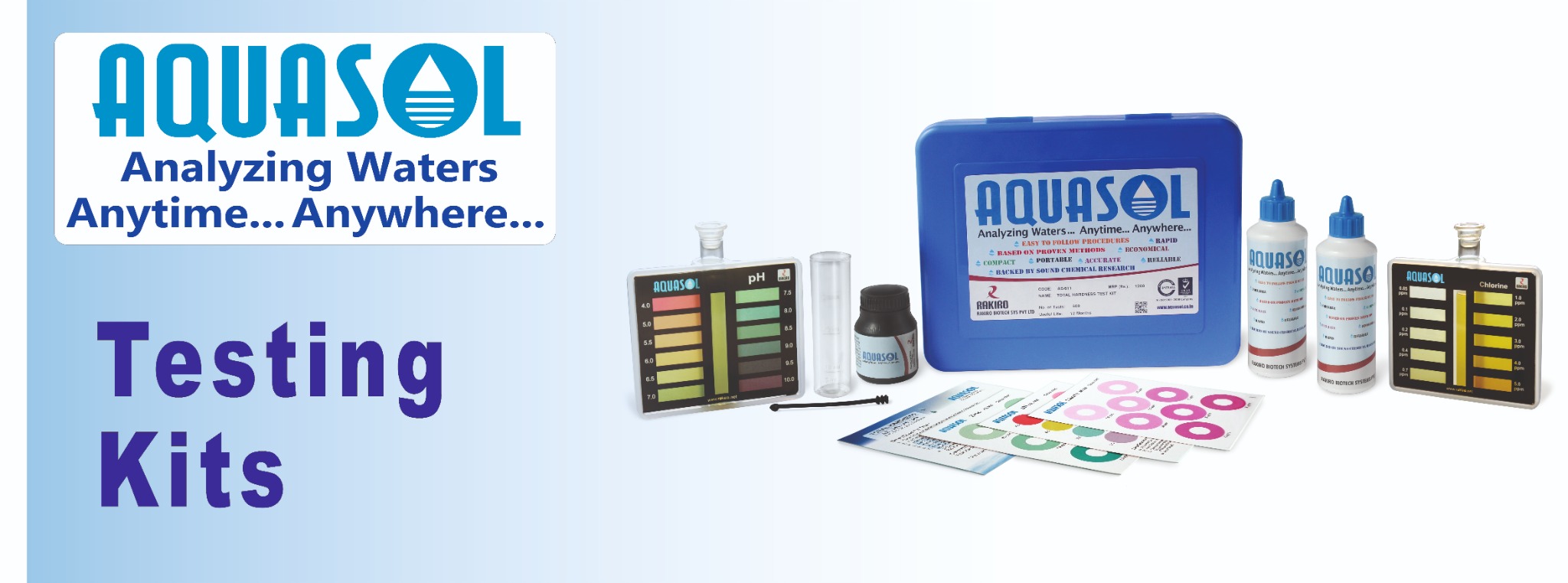 Aquasol water testing kits